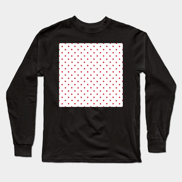 Holly Berry Polka Dot on White Long Sleeve T-Shirt by MarcyBrennanArt